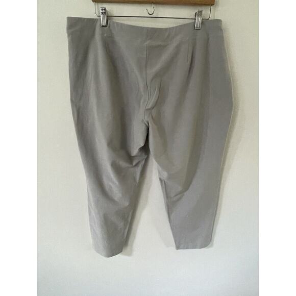 Eileen Fisher Women's Pull-on Stretch Waist Pants Relaxed Fit Gray Viscose Blend - Picture 5 of 11